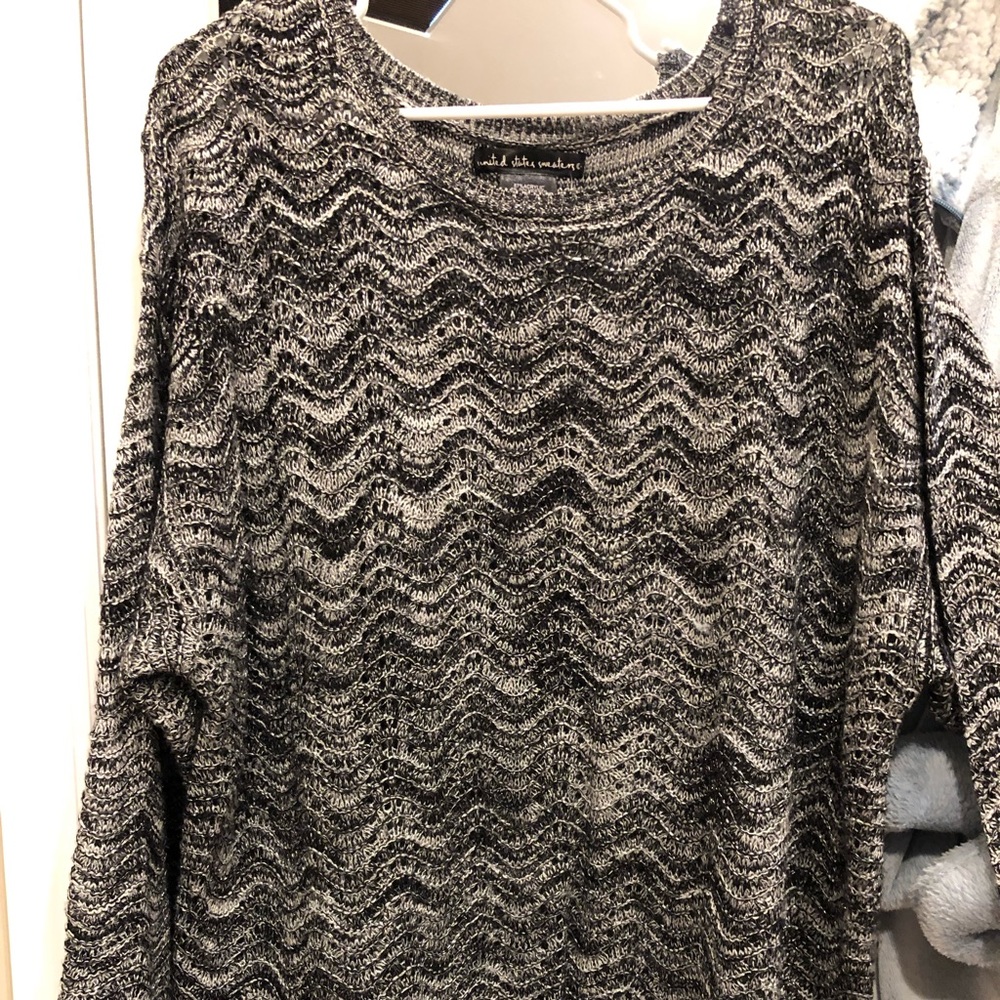 Black and white sweater